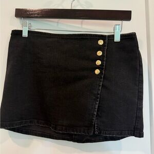 Retrofete Black Kayden Denim Skirt S/M